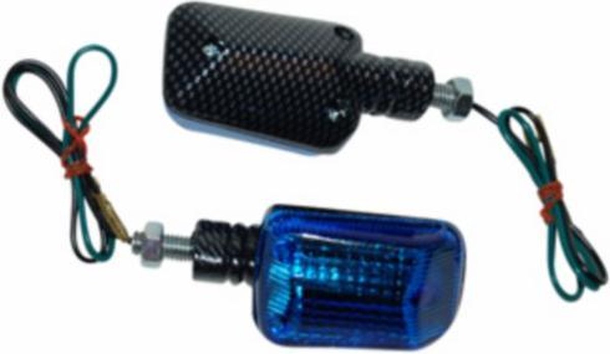 Knipperlichtset universeel blauw/carbon DMP