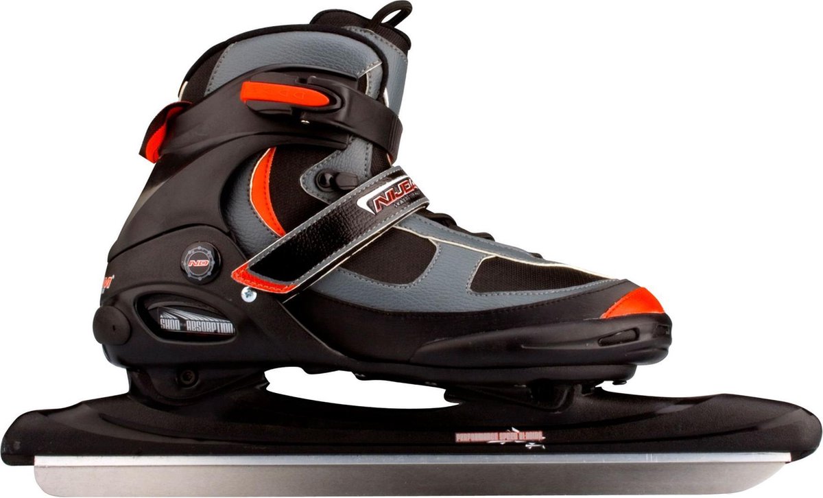 Nijdam Norenschaats Senior (semi softboot) – Zwart/Rood – Maat 41