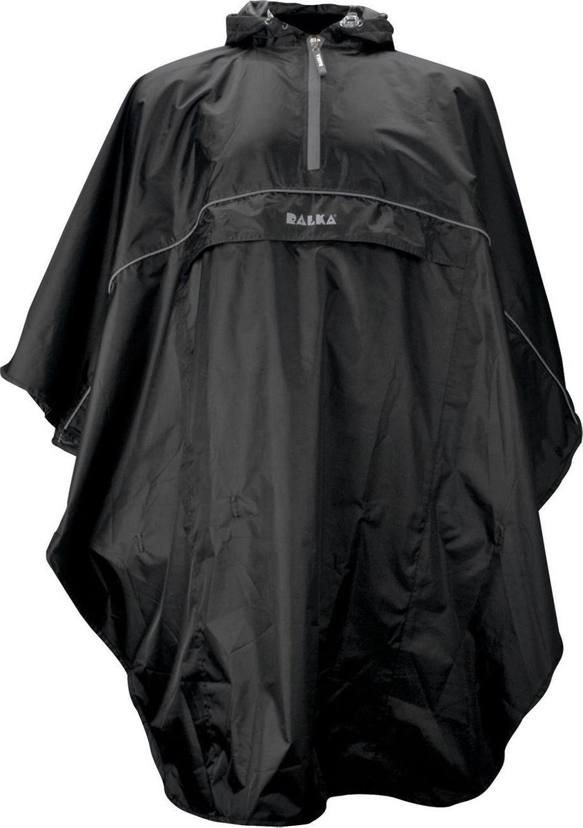 Ralka Poncho - Zwart - One size