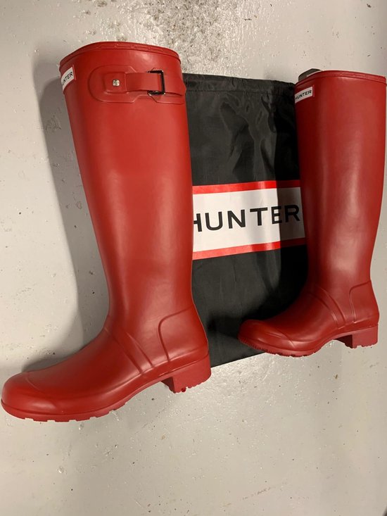 Beschikbaar Tentakel steno Hunter - Regen laarzen - Rood - Rain boots - size / maat 40/41 - Merk  laarzen | bol.com