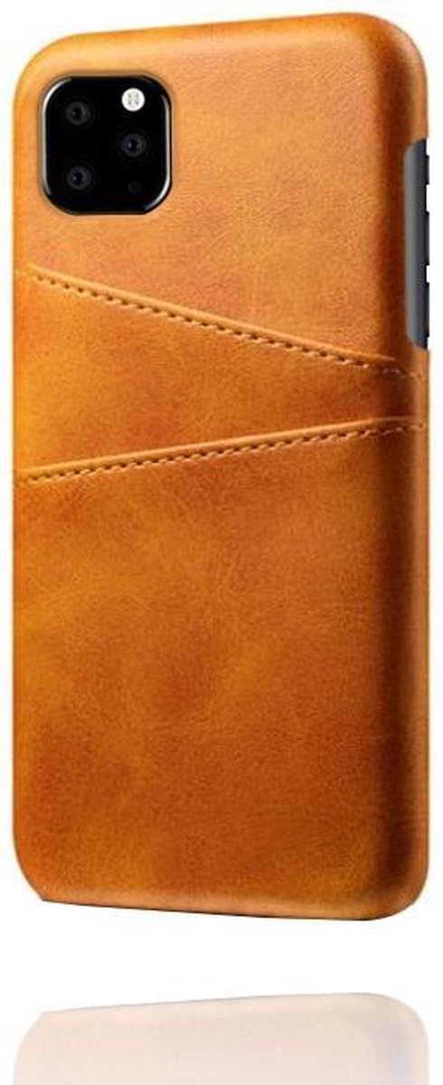 Casecentive Leren Wallet back case - Portemonnee hoesje - iPhone 11 Pro Max tan