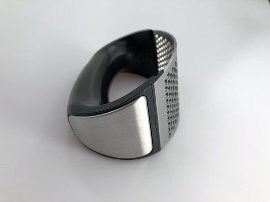 Knoflookpers - Knoflookpers RVS - Knoflookhakker - Keukengerei - Gembersnijder - Roestvrije knoflookpers - RVS - Zwart/zilver - Gemberpers - Vaatwasserbestendig - Handpers - Knoflooksnijder - Fijne Knoflook - Knoflookmaler - Gember - Knoflook