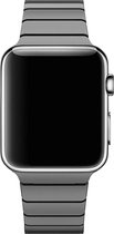 Casecentive Slim Stainless Steel Watch Strap - Roestvrijstaal horlogebandje - Apple Watch 42 / 44 mm zwart