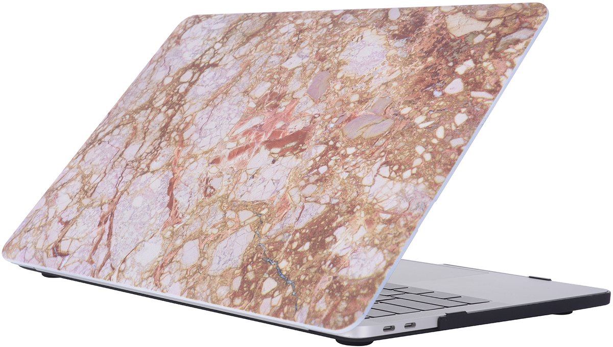 Mobigear Laptophoes geschikt voor Apple MacBook Pro 15 Inch (2016-2019) Hoes Hardshell Laptopcover MacBook Case | Mobigear Marble - Model 2 - Model A1707 / A1990