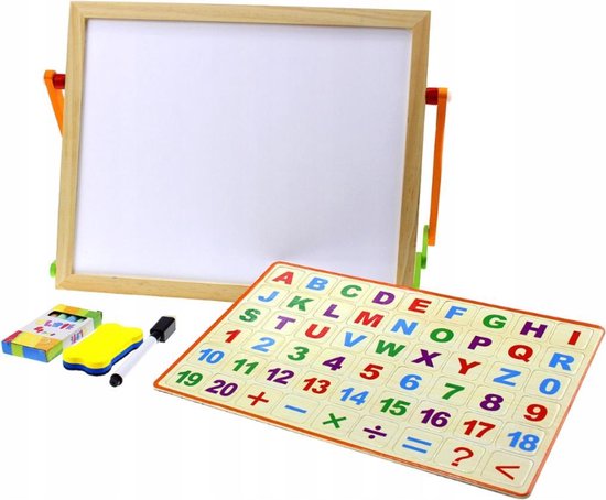 waar dan ook Converteren Verbieden Whiteboard Krijtbord Met Letters En ABC Cijfers | Magnetisch Educatief  Speelgoed Voor... | bol.com