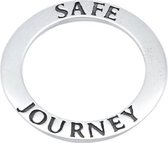 Zilveren Tekstring "Safe Journey" kettinghanger