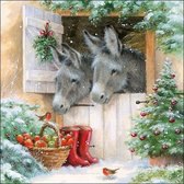 Ambiente Santa's Donkeys papieren servetten