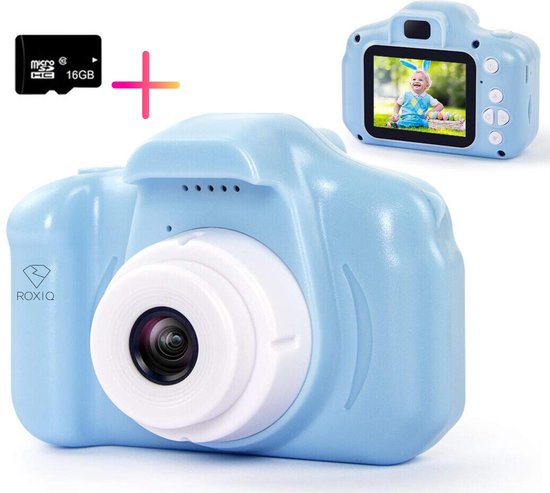 Klaar Immigratie Geleidbaarheid Roxiq kinder camera KC1 blauw – Digitale camera – 1080P HD – Fototoestel  voor kinderen... | bol.com