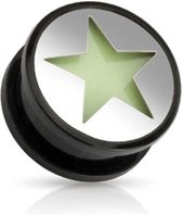 12 mm Screw-fit plug glow in the dark ster
