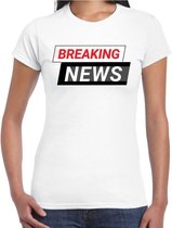 Breaking News t-shirt wit voor dames S