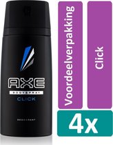 Axe Deodorant Spray 150 ml Click 4 stuks Voordeelverpakking