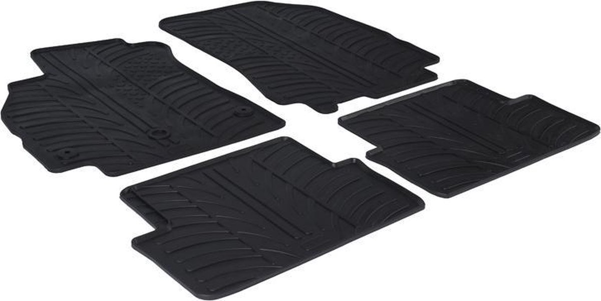 Gledring Rubbermatten passend voor Renault Fluence 2011- (T profiel 4-delig + montageclips)