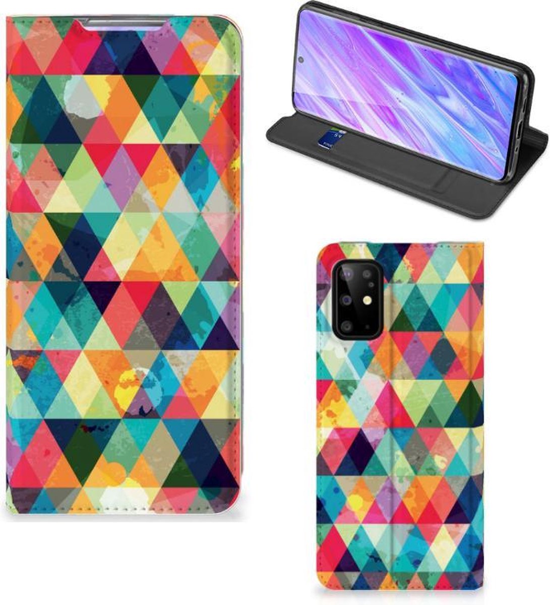 Samsung Galaxy S20 Plus Hoesje met Magneet Geruit