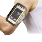 BeHello Universele Sportarmband met LED lampjes XXL Grijs/Geel