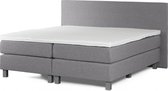 BOXSPRING 180X200 - GRIJS - INCLUSIEF TOPPER