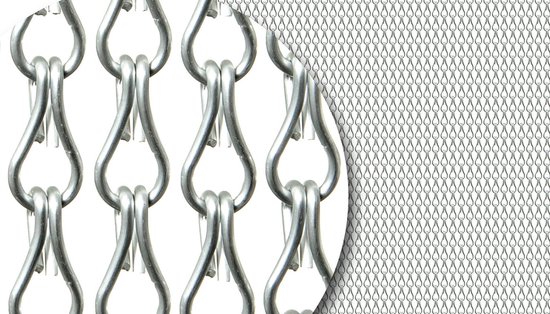 Vliegengordijn aluminium ketting zilver mat , 100x 240 cm | bol.com