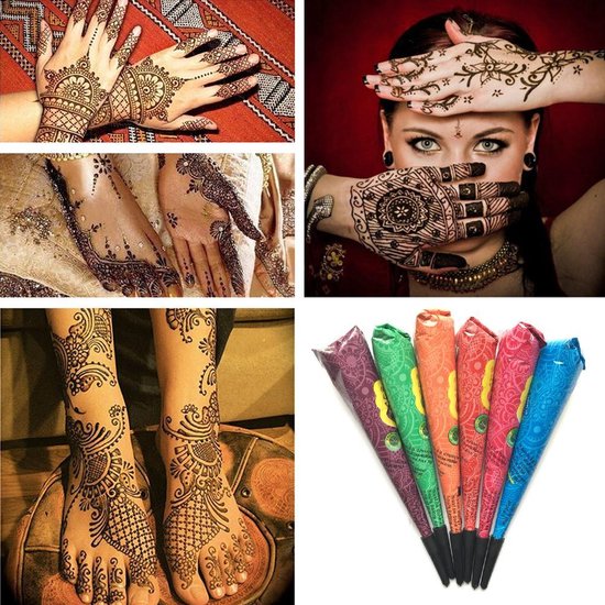 Duizeligheid rand samen Henna Tattoo Inkt pasta Groen | bol.com