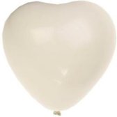 Helium hartjes ballonnen wit 100 stuks valentijnsdag