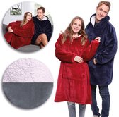Oversized Blanket Hoodie – TV Deken – Fleece Deken – Grijs