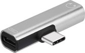 USB-C (USB Type C) Male naar Audio 3.5mm Female adapter - Zilver