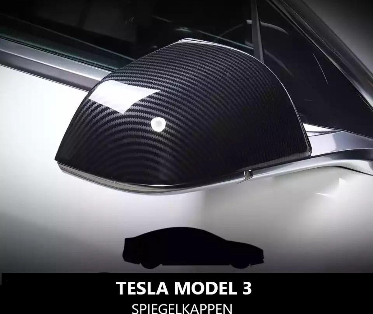 Tesla Model 3 Mirror Carbon Set Couvre couverture Accessoires de vêtements  pour bébé