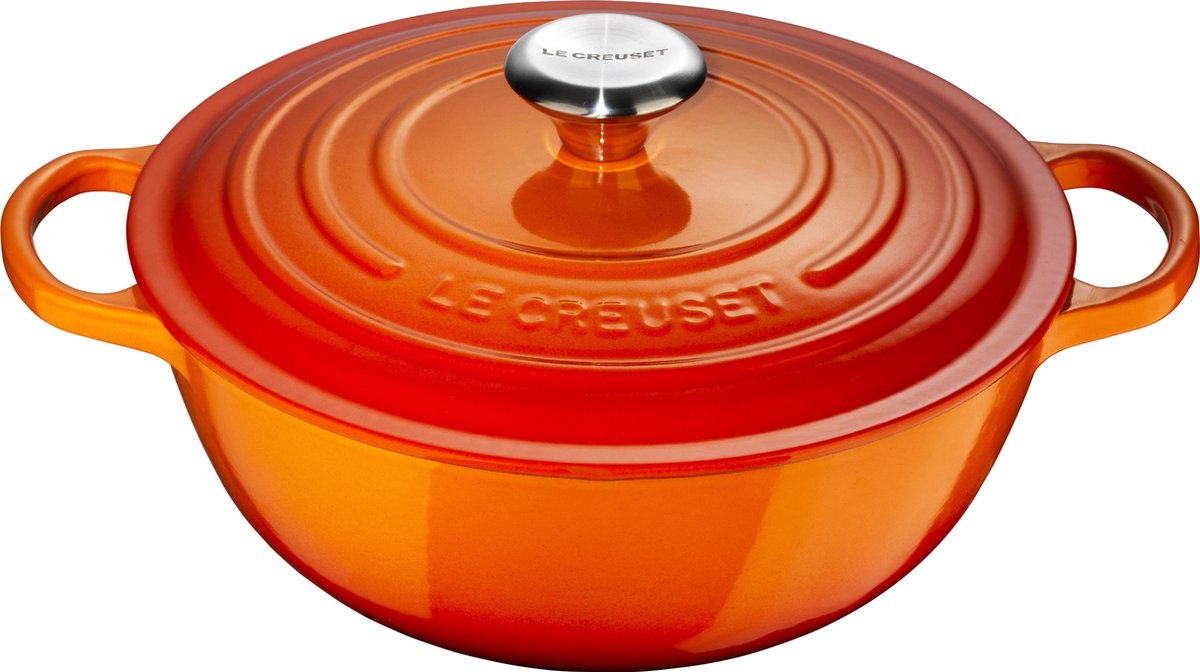 Le Creuset Marmite Braad/Stoofpan 28 cm Oranjerood