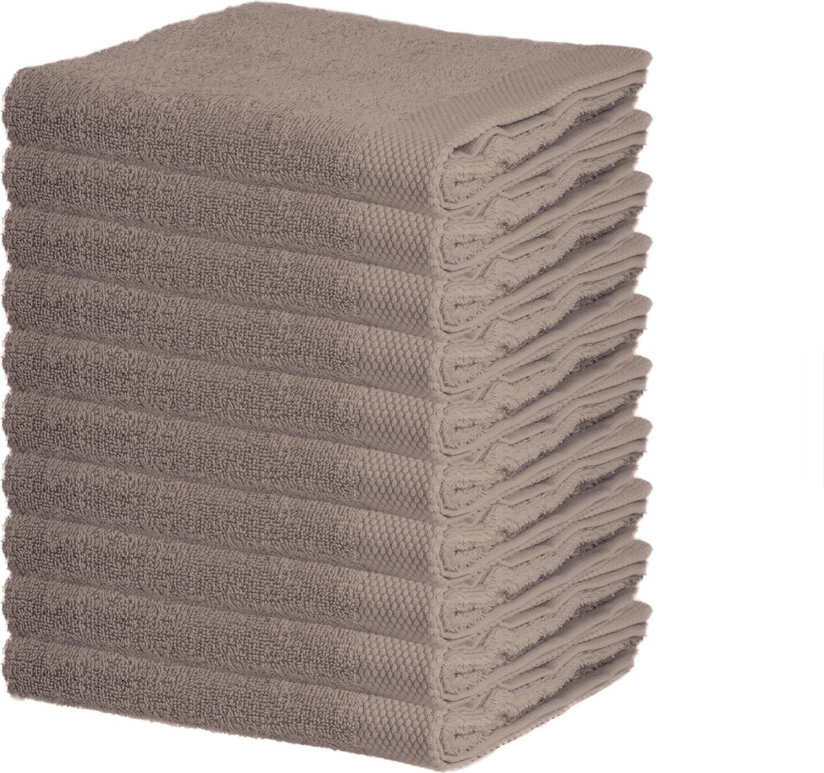 Badhanddoeken – 50x100 cm – Taupe – 10 stuks