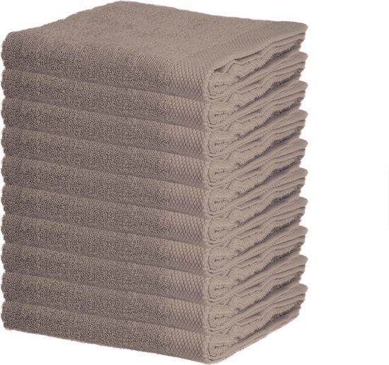 Badhanddoeken - 50x100 - Taupe - 10 stuks