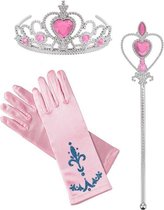 Het Betere Merk - Frozen-Prinsessen Speelgoed-Verkleedkleren Meisje-Tiara - Toverstaf - Kroon - voor bij je Elsa jurk