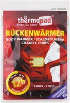 Rugverwarmer, 'Thermopad', eenmalig gebruik, ca. 12 uur