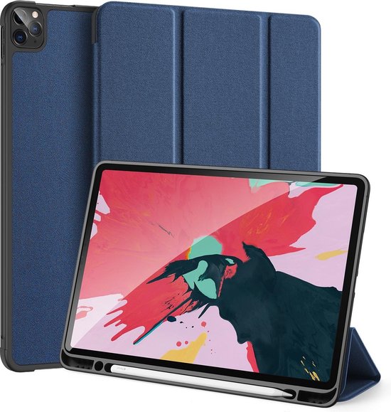 iPad Pro 12.9 (2020) hoes Dux Ducis Domo Book Case Donker Blauw