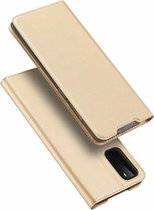 Hoesje geschikt voor Samsung Galaxy S20 - dux ducis skin pro book case - goud