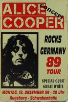 Concertbord - Alice Cooper Germany 89 Tour -20x30cm