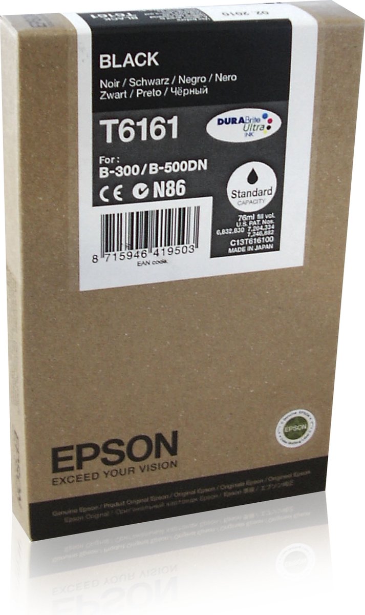 Epson T6161 - Inktcartridge / Zwart