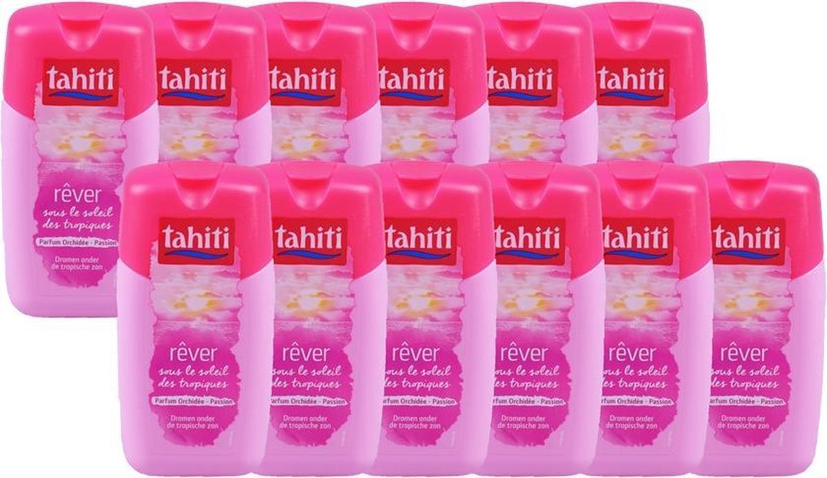 Tahiti Dromen onder de tropische zon - 12 x 250 ml - Douchegel - Voordeelverpakking