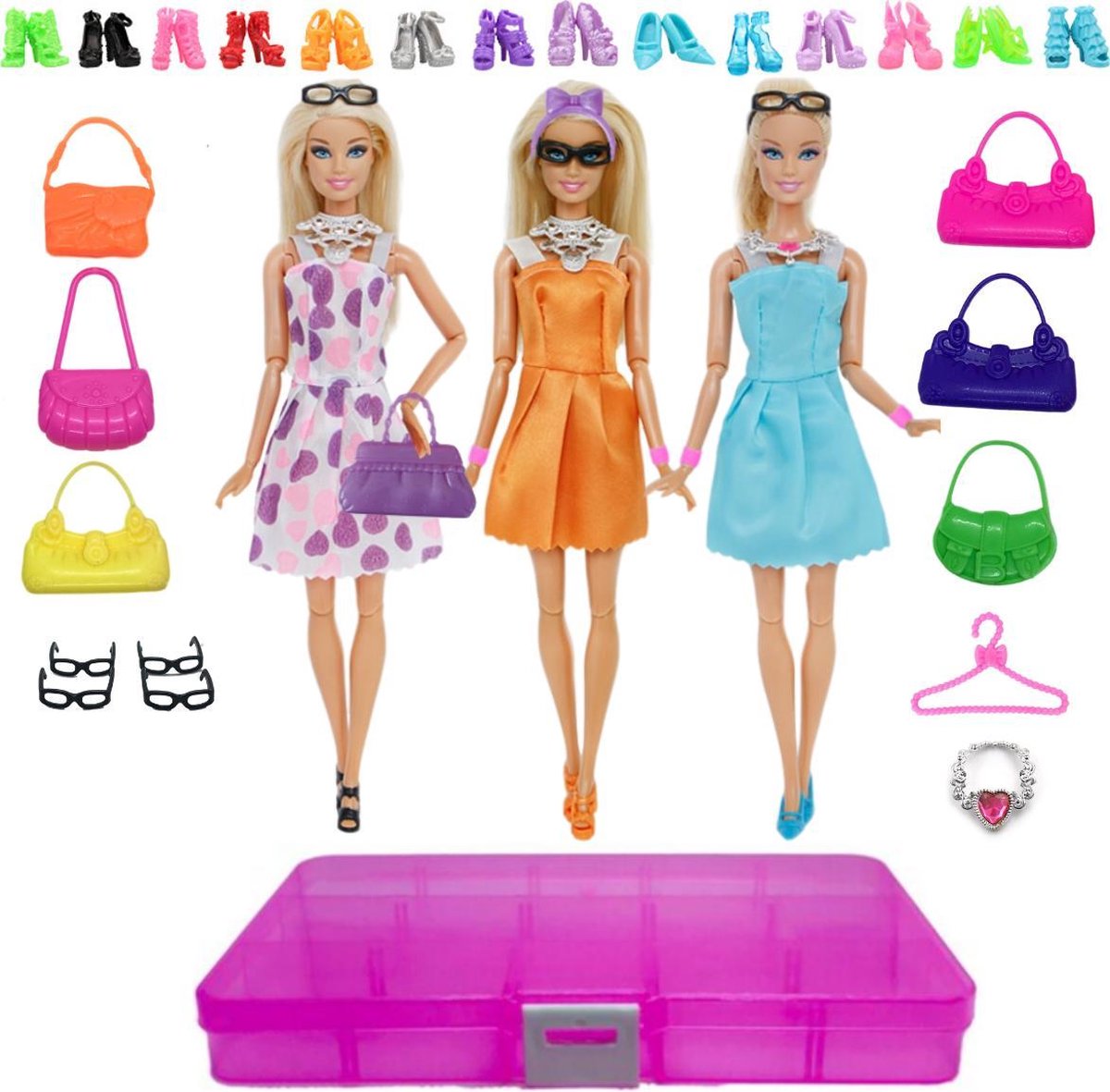 Sui Terug kijken oog Barbie Kleding - Deluxe Set Van 47 Items - Inclusief Trendy Opberg Box -  100% Oneindig... | bol.com