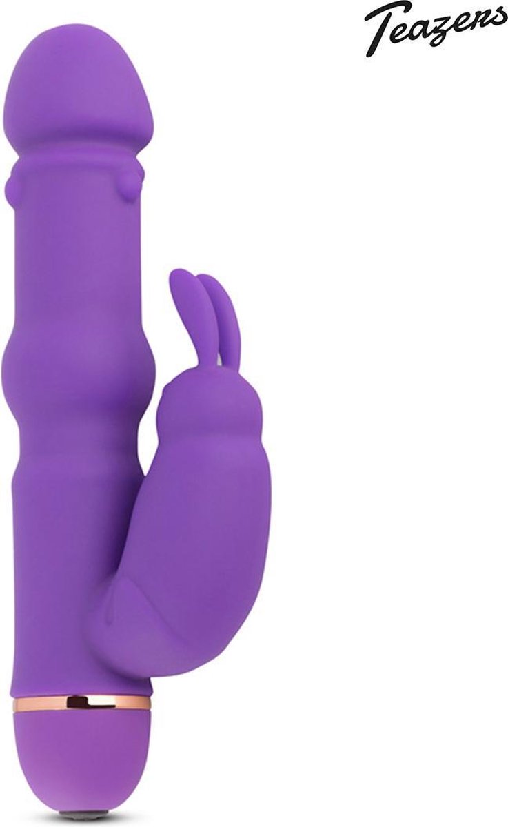 Teazers Siliconen Rabbit Vibrator - Vibrators voor Vrouwen - Tarzan Vibrator - Sex Toys - 20 Vibratiestanden - Paars