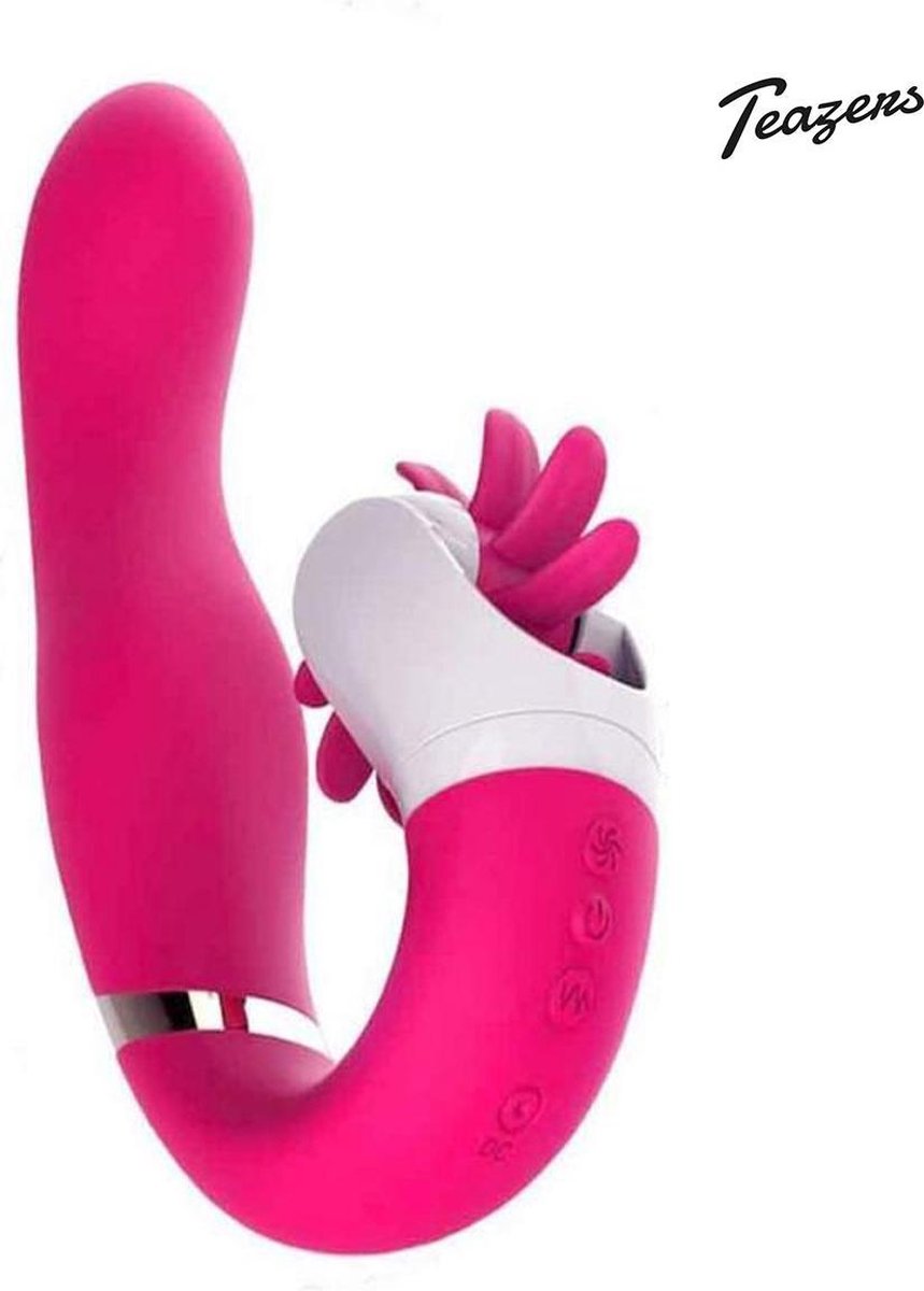 Teazers G-Spot Vibrator met Draaiende Kietelaar – Vibrators voor Vrouwen met Dubbele Stimulatie – Sex Toys voor Vrouwen met Clitoris Stimulator – Roze