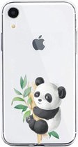 Apple Iphone XR siliconen telefoonhoesje - Transparant - Panda