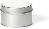 Stroopwafelblik/bewaarblik/opbergblik - Rond - Los deksel - Klein - Zilver