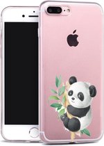 Apple Iphone 7 Plus / 8 Plus Siliconen telefoonhoesje transparant Panda