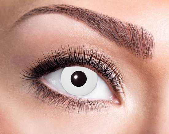 iets Omgekeerd roze Witte ogen lenzen voor volwassenen - Schmink | bol.com