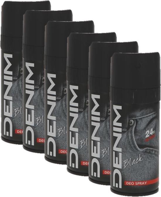 Denim Black Deodorant spray 6 x 150 ml | bol.com