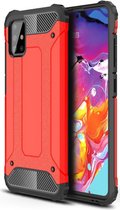 Samsung Galaxy A51 Hoesje Shock Proof Hybride Back Cover Rood