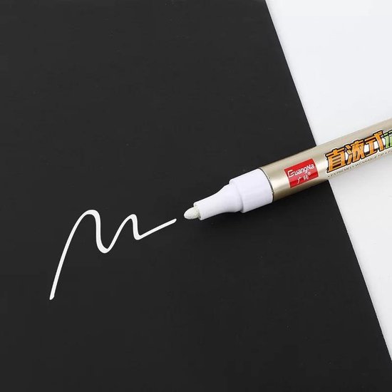 2 stuks | Witte Stift Marker Chalk Marker - Krijtbordstift - Glasstiften | bol.com