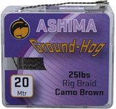 Ashima ground hog 25 LB rig braid - camo green | 20M | gevlochten onderlijn