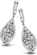 Velini jewels -EA6554W -Oorbellen -925 Zilver gerodineerd -Cubic Zirkonia