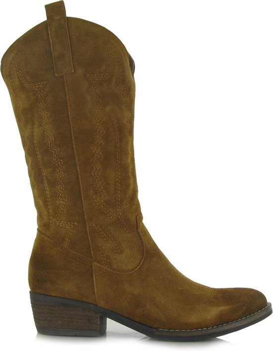 | POELMAN CLSHN9029 08A WESTERN SUEDE Bruin PS poelman laarzen De Ridder Schoenen Noordwijk Binnen