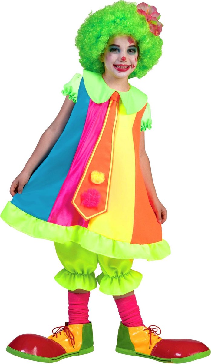 Déguisement clown fluo fille - Habillage vêtements