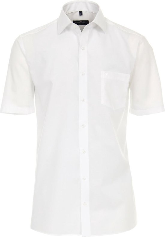 Casa Moda Chemise unie blanche à manches courtes Kent Modern Fit - 44